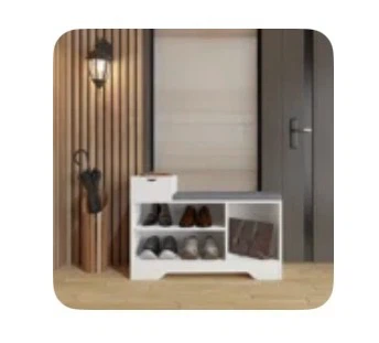 Latitude Run Chy White Shoe Rack Storage Bench
