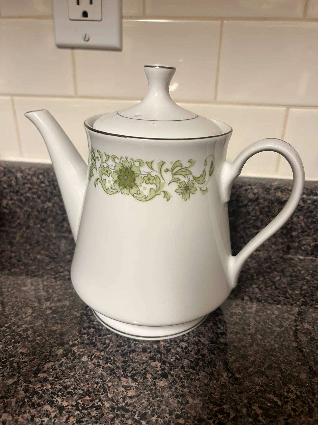 Towne House Green Dale Fine China Teapot