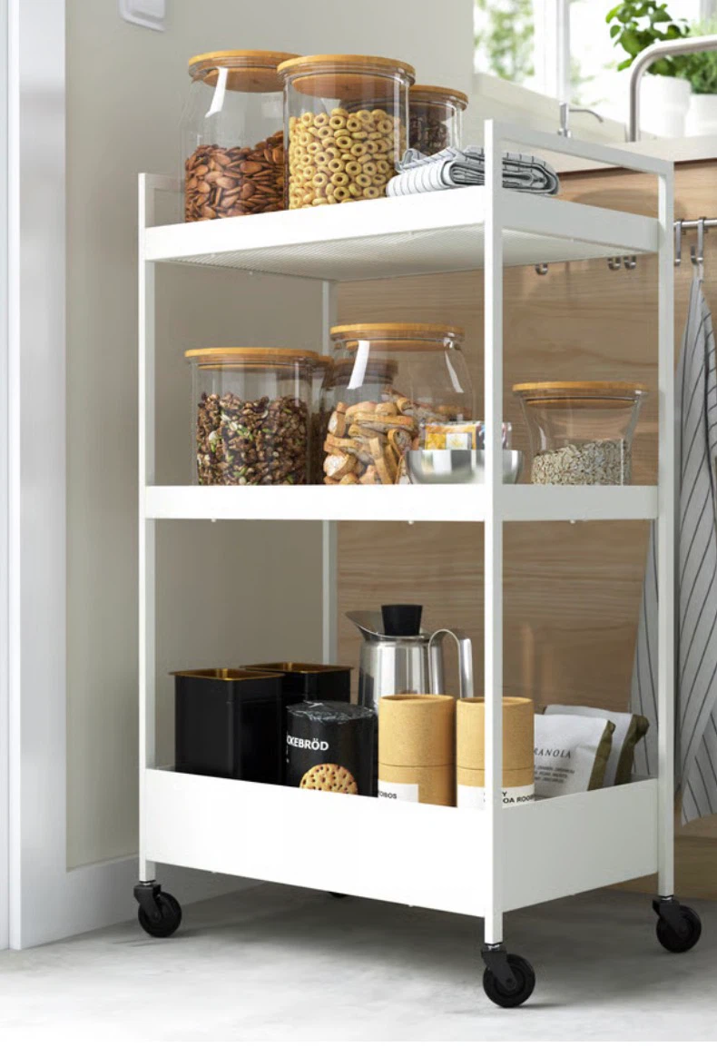 White 4-Tier Plastic Storage Shelf