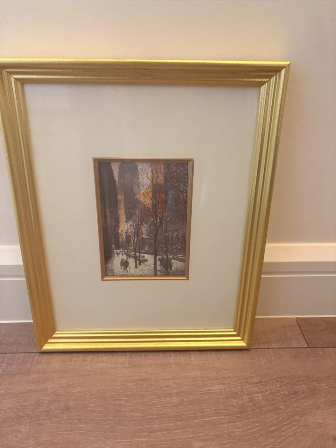 Framed Winter Cityscape Print