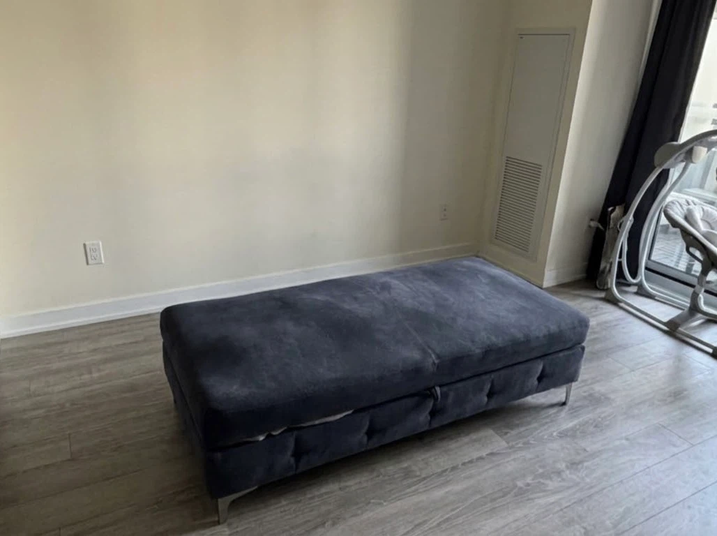Dark Blue Ottoman with Storage - photo 3