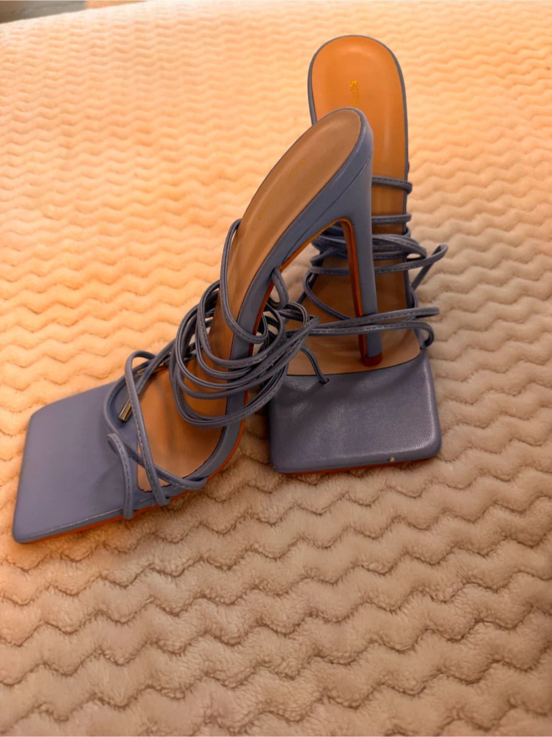 PrettyLittleThing Blue Strappy Heels - photo 3