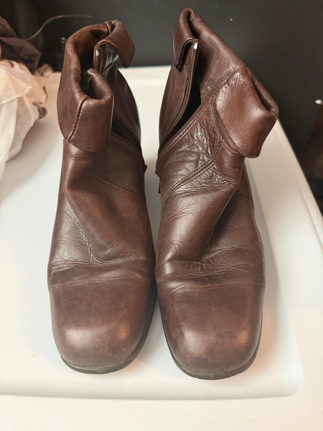 Italian Leather Brown Ankle Boots