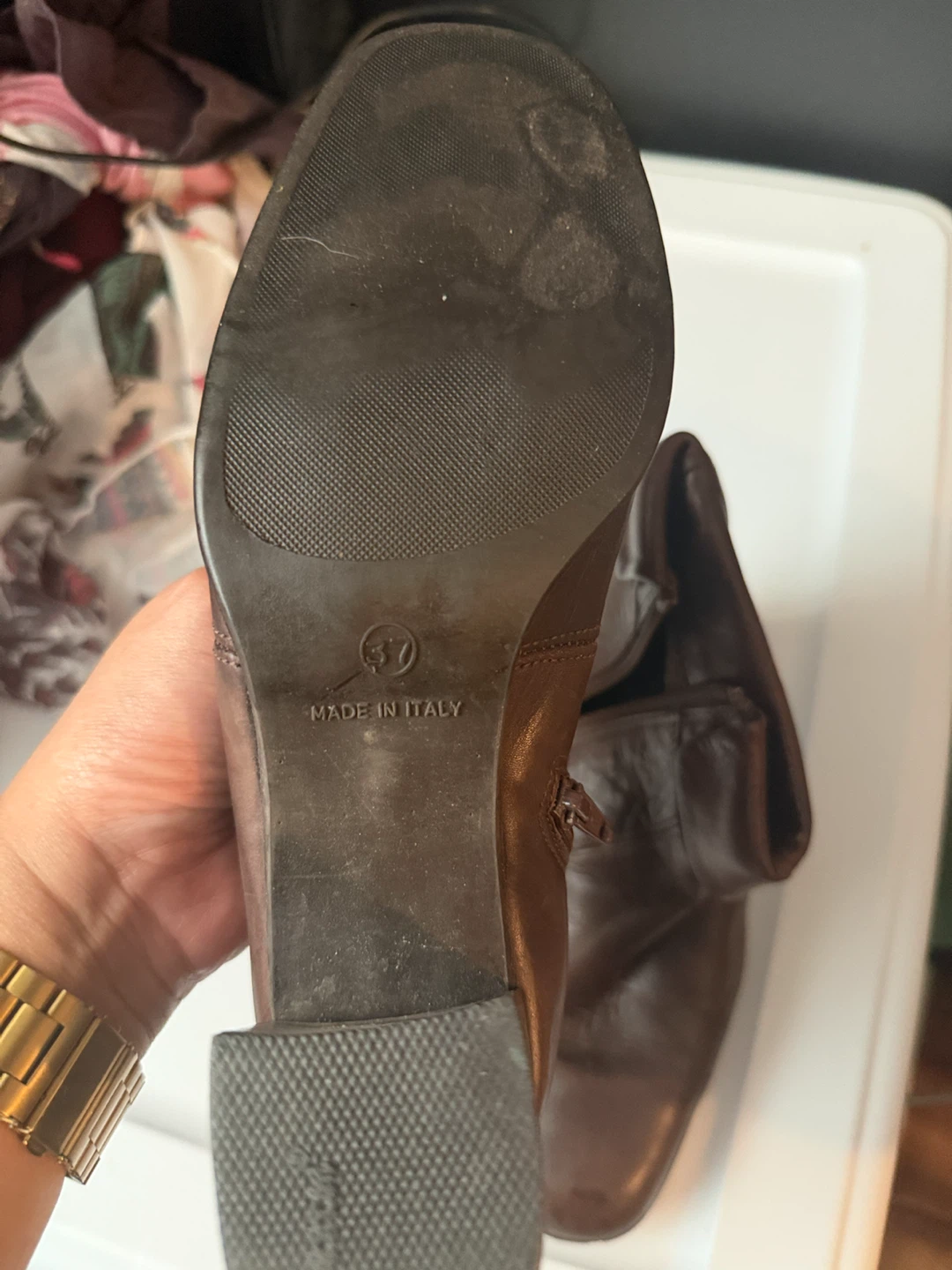Italian Leather Brown Ankle Boots - photo 2
