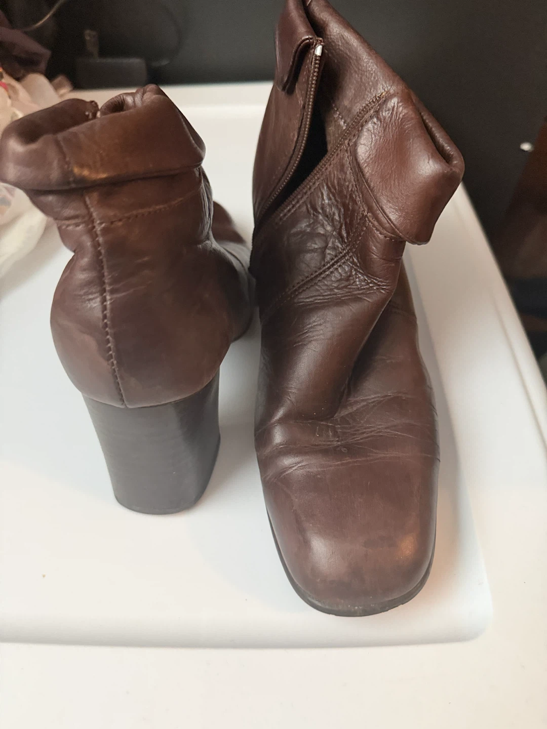 Italian Leather Brown Ankle Boots - photo 3