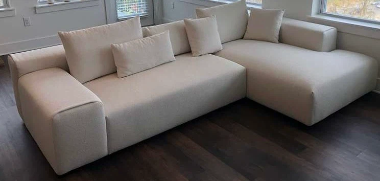 Boucle Sectional Sofa - photo 5