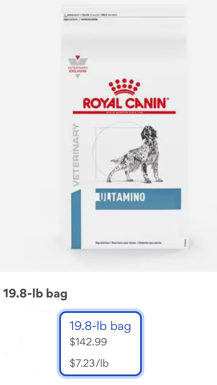 Royal Canin Veterinary Ultamino Dog Food 19.8-lb Bag