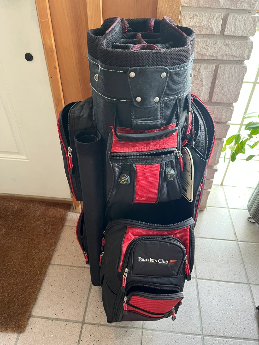 Founders Club Golf Bag Black and Red
