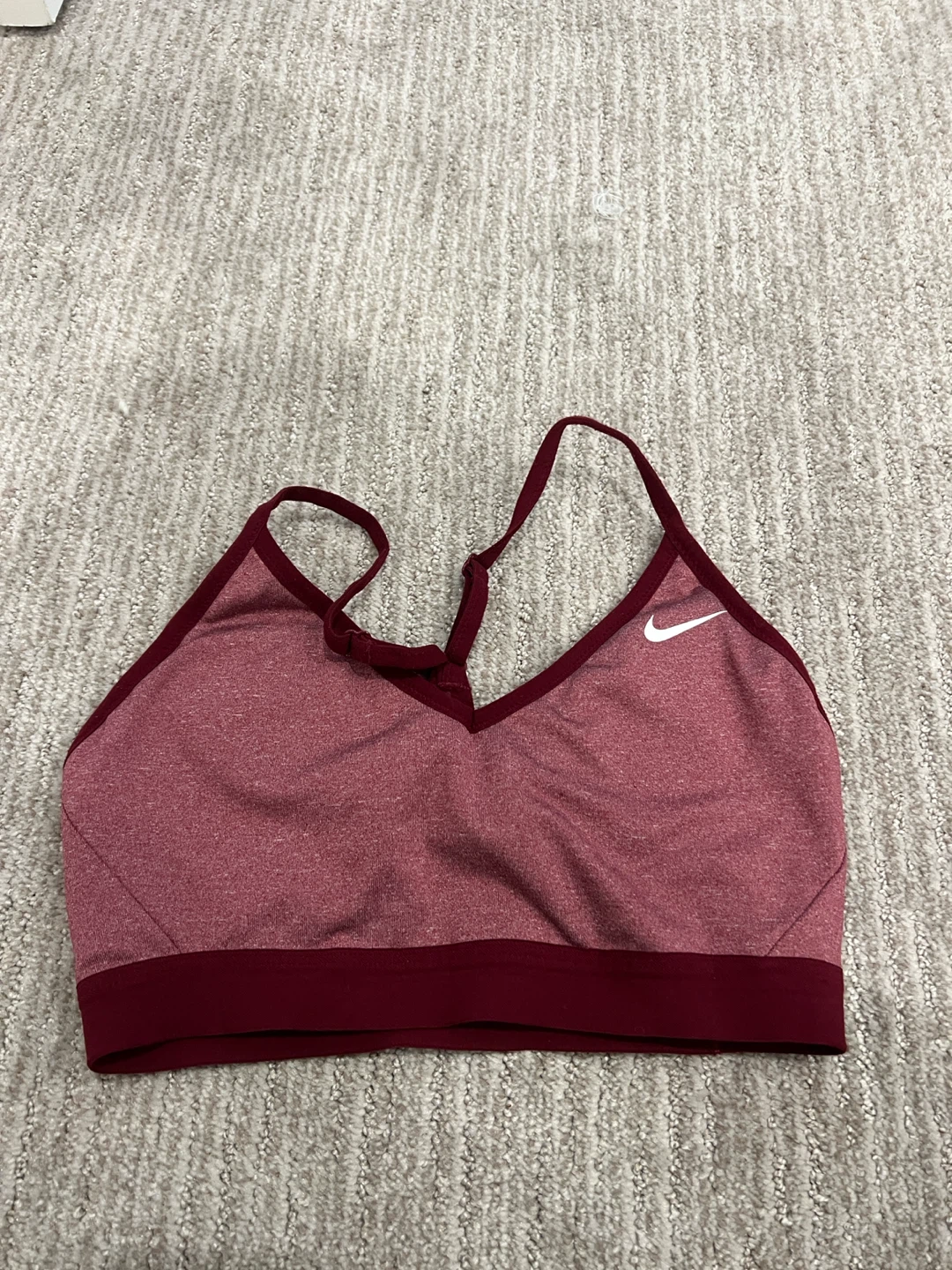 Nike Maroon Sports Bra - Medium