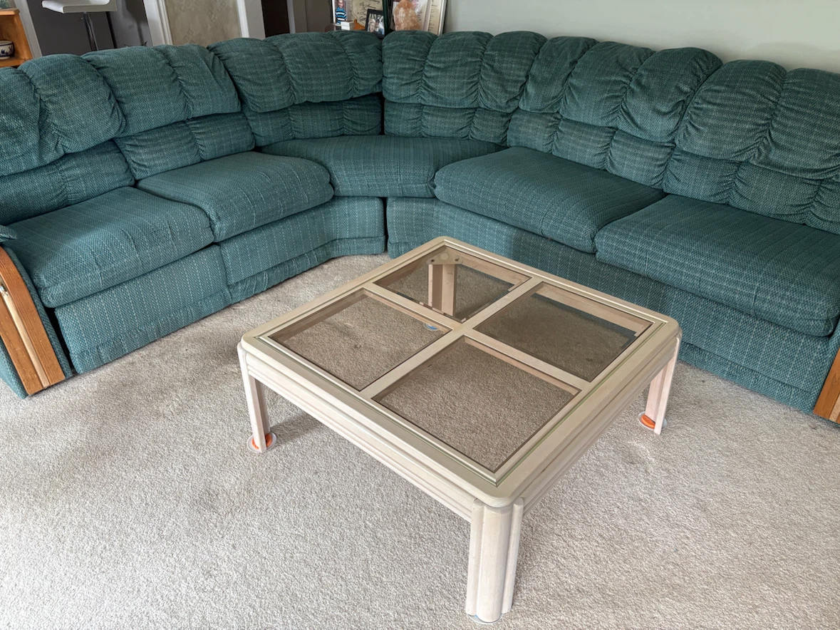 L Shape Sectional Sofa & Coffee Table - photo 2