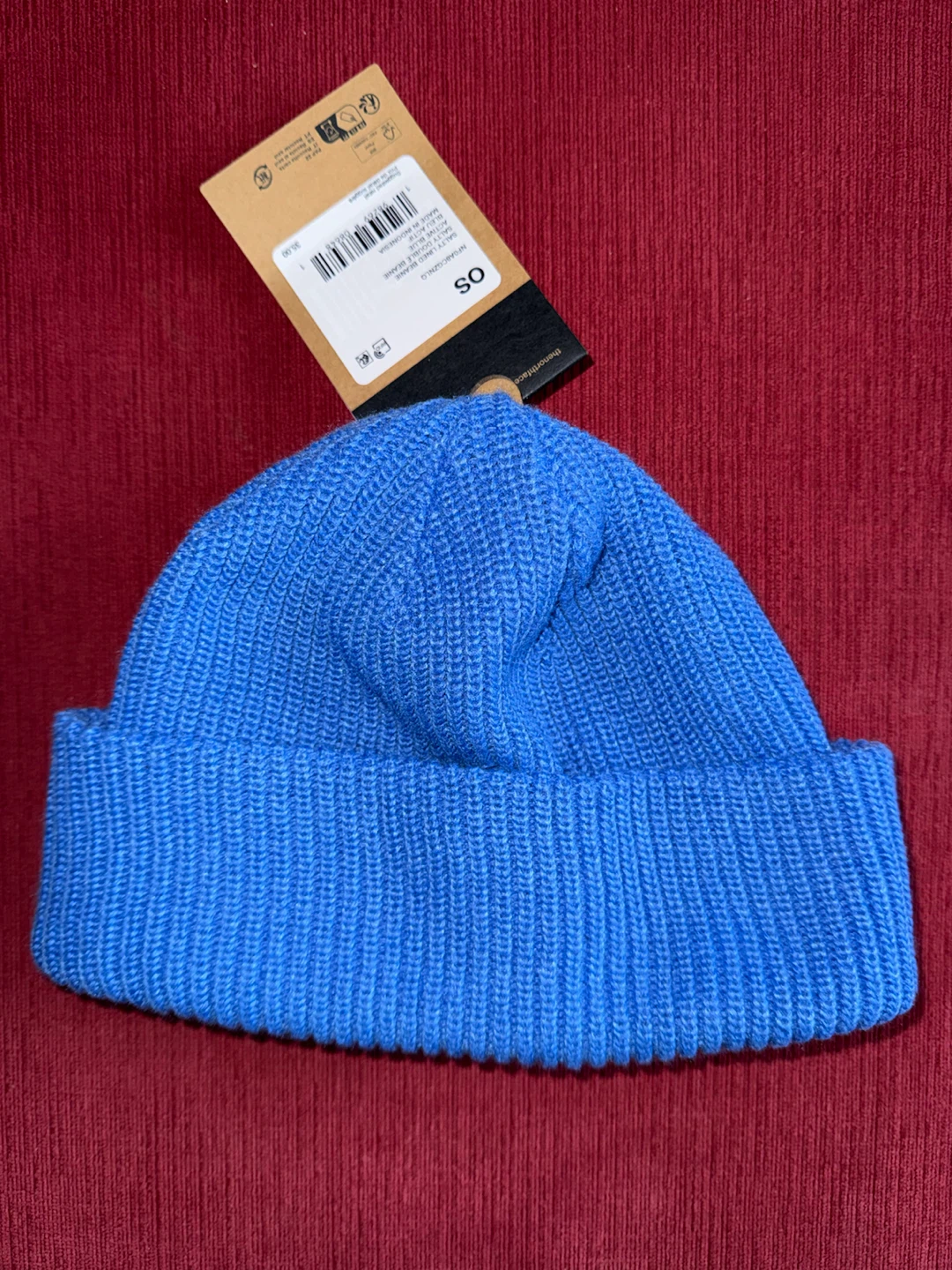 The North Face Logo Box Cuffed Beanie - Blue - photo 2
