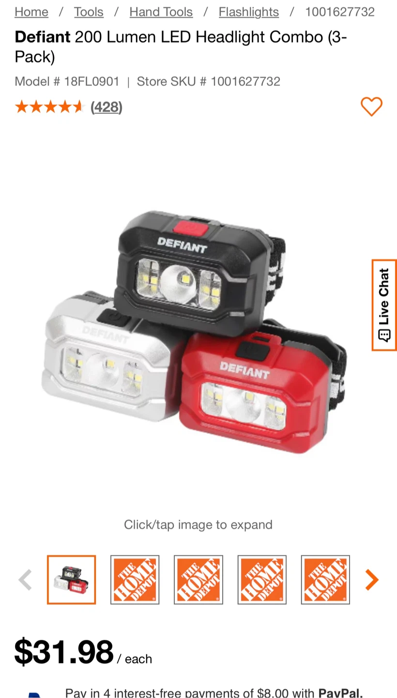 Defiant 3-Pack LED Headlights