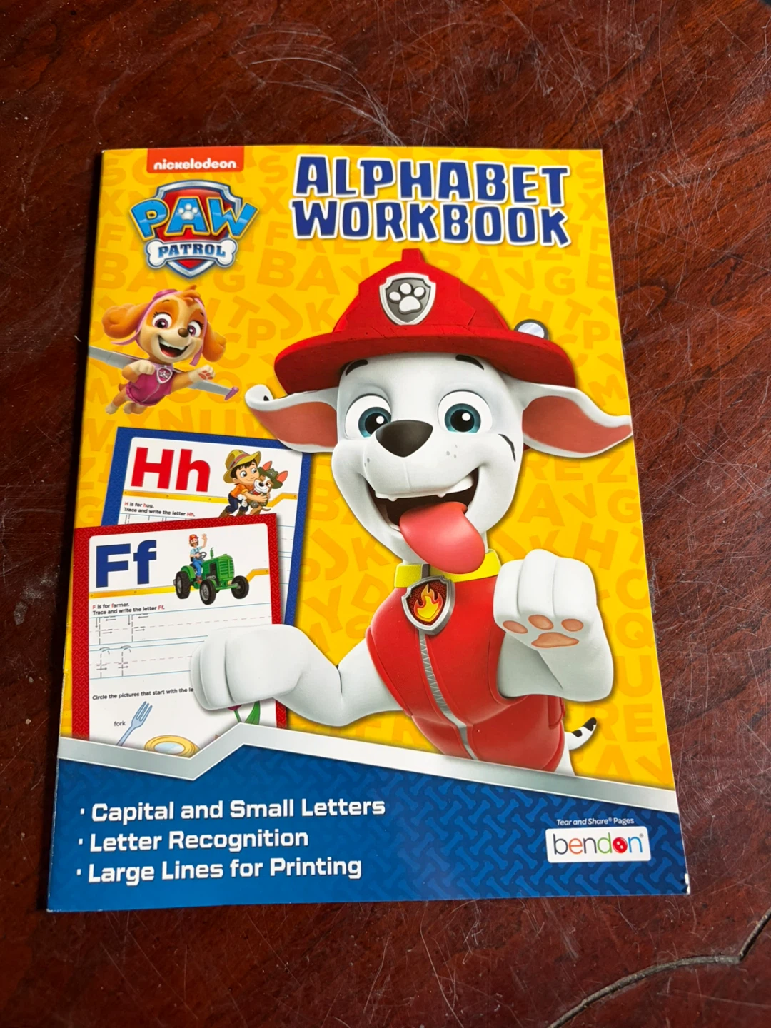 Paw Patrol Alphabet Workbook