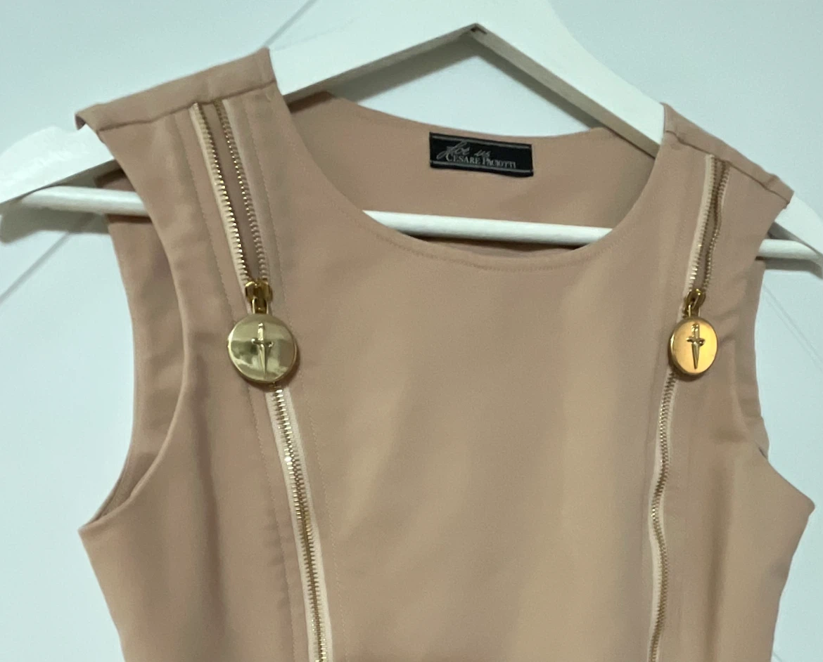 Cesare Paciotti Beige Sleeveless Dress - photo 2