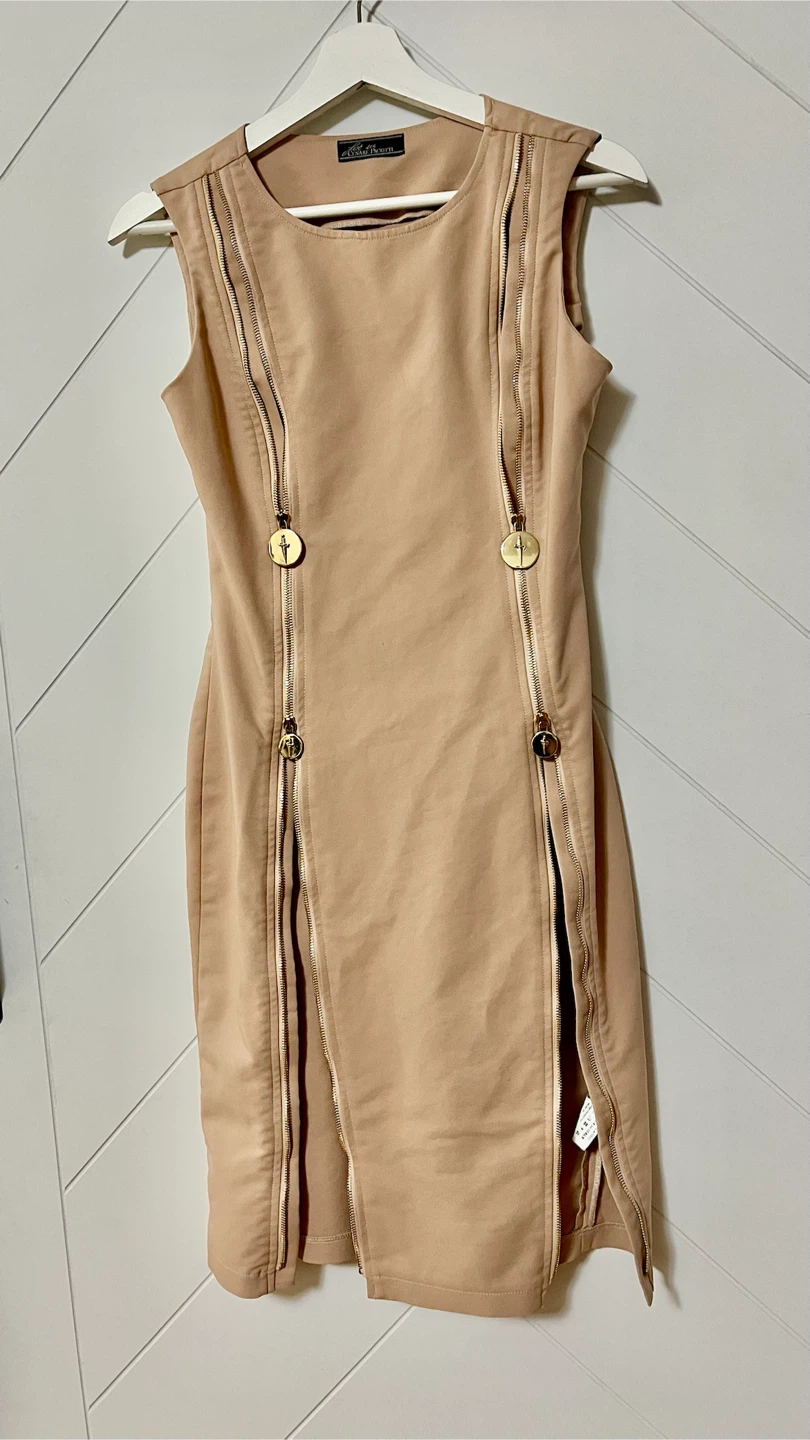 Cesare Paciotti Beige Sleeveless Dress - photo 5