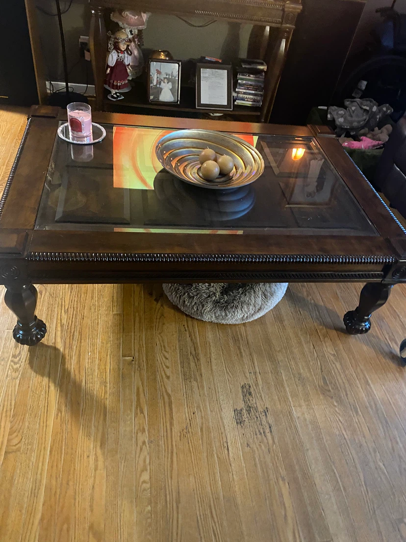 Coffee table with glass top - photo 4