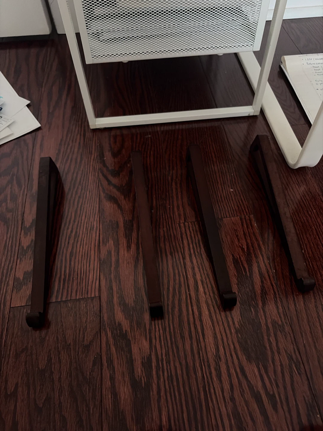2 sets of wooden laptop stands