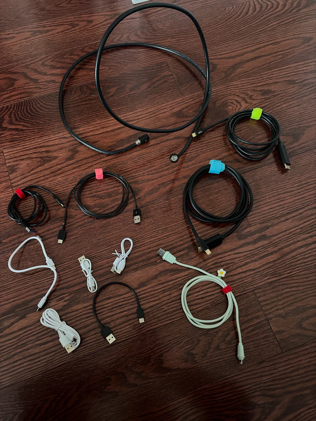 Assorted Electronic Charging and Data Cables