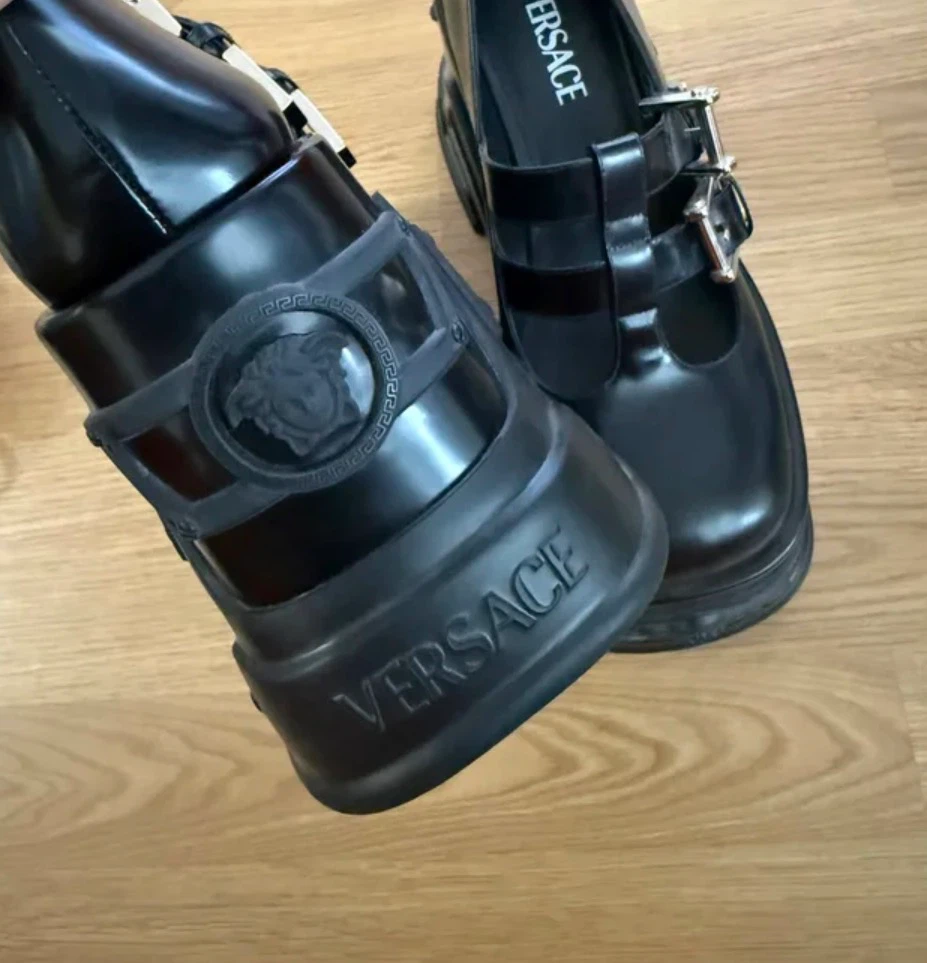 Authentic Versace Black Platform Mary Jane Shoes - photo 2