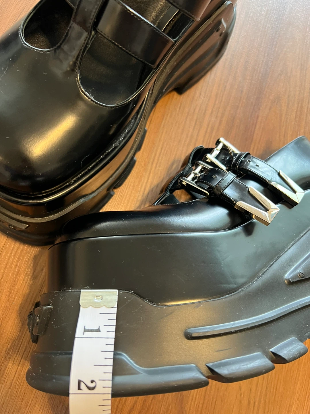 Authentic Versace Black Platform Mary Jane Shoes - photo 4