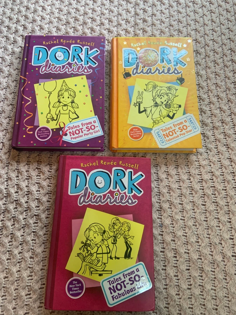 3 Dork Diaries Books by Rachel Renée Russell