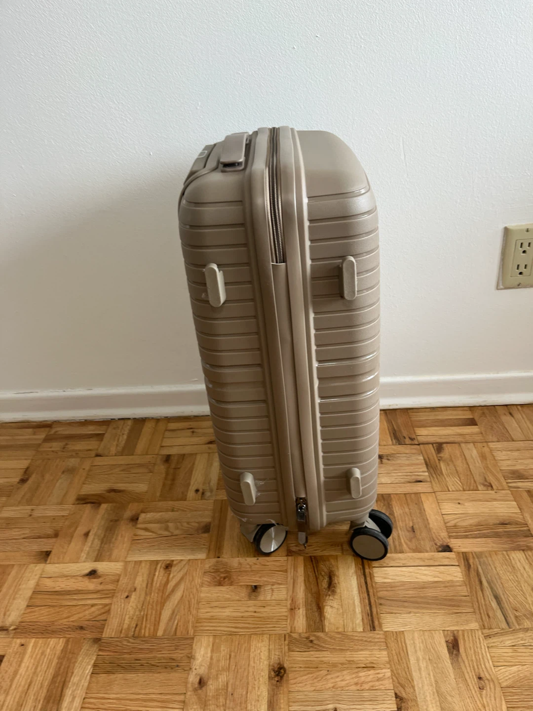 Beige Hardshell Carry-on Luggage