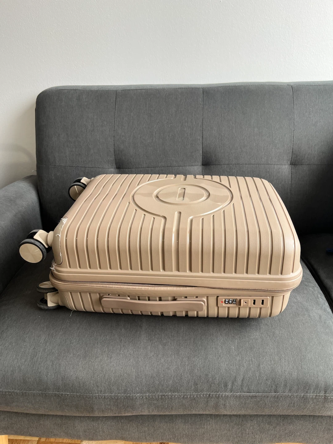 Beige Hardshell Carry-on Luggage - photo 5