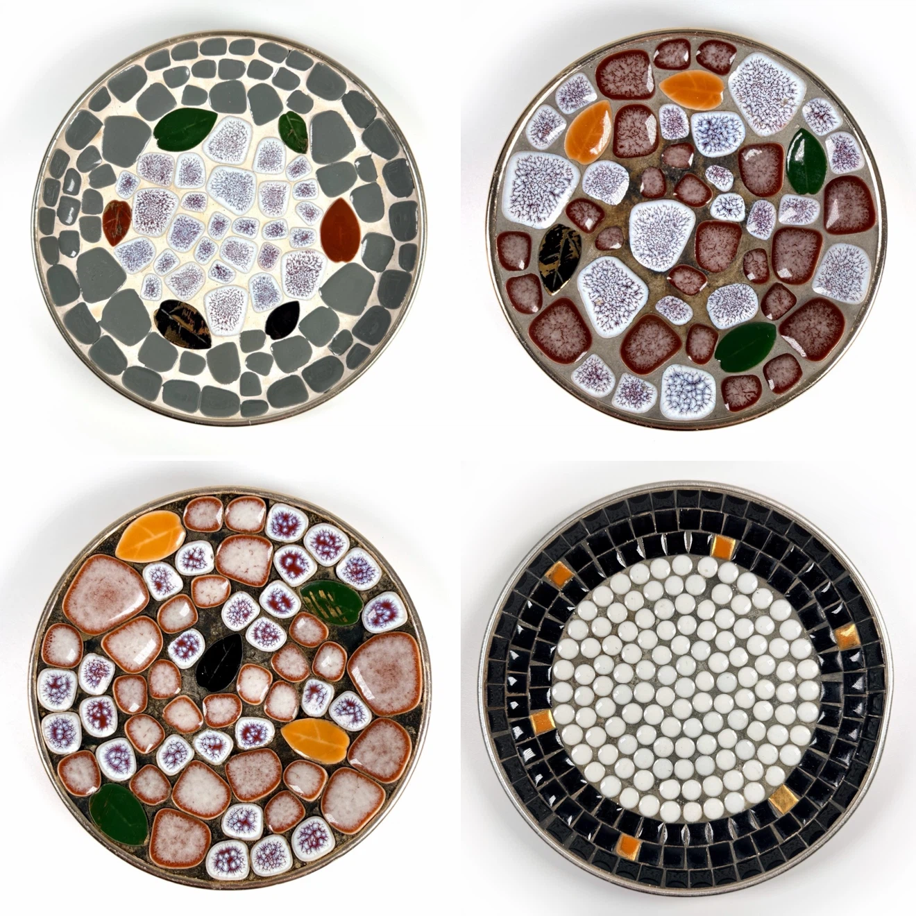 Vintage Japanese Mosaic Tile Dishes