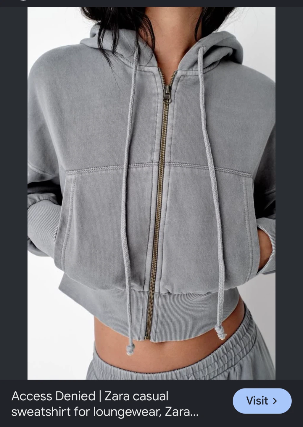 Zara Cropped Sweater Grey - photo 5