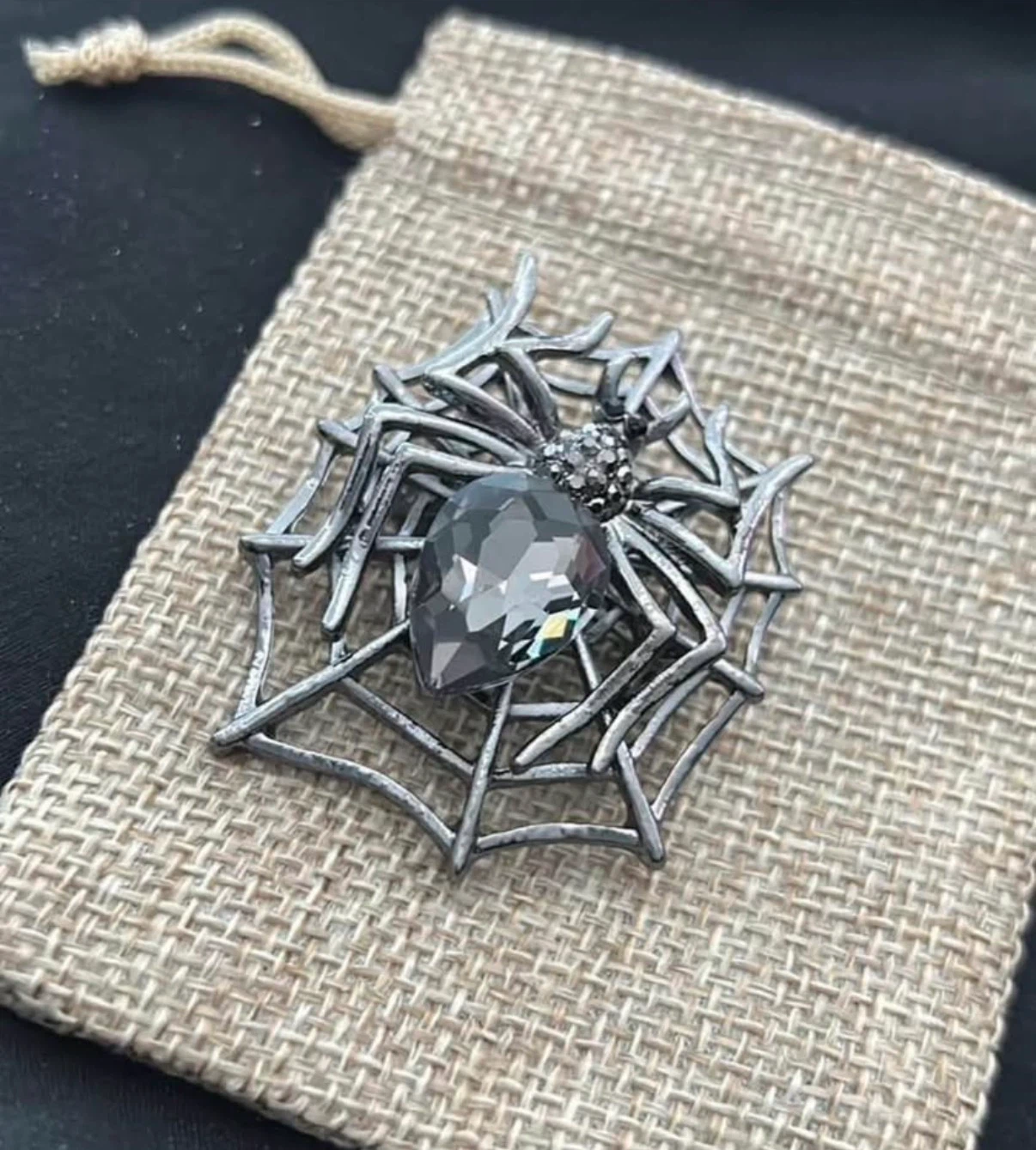 Spiderweb brooch