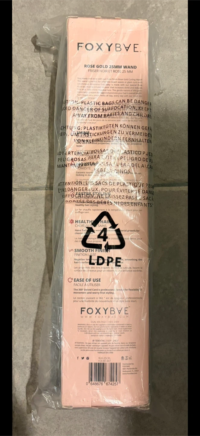 FoxyBae Rose Gold 25mm Curling Wand - photo 2
