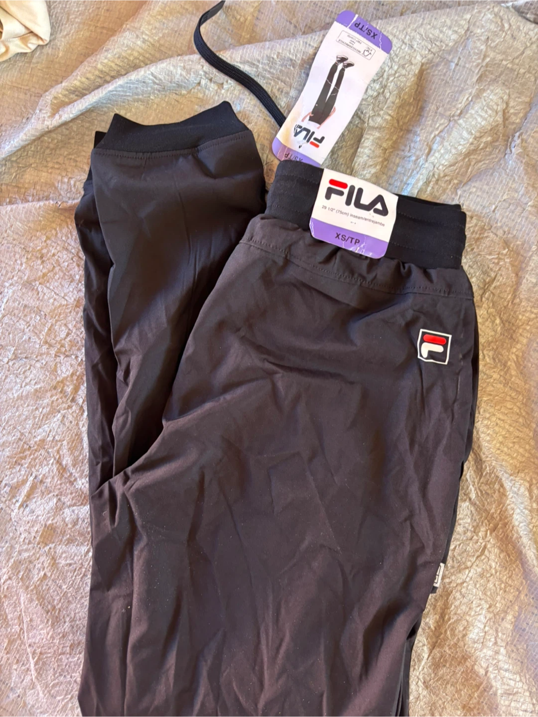 New Fila Black Joggers XS