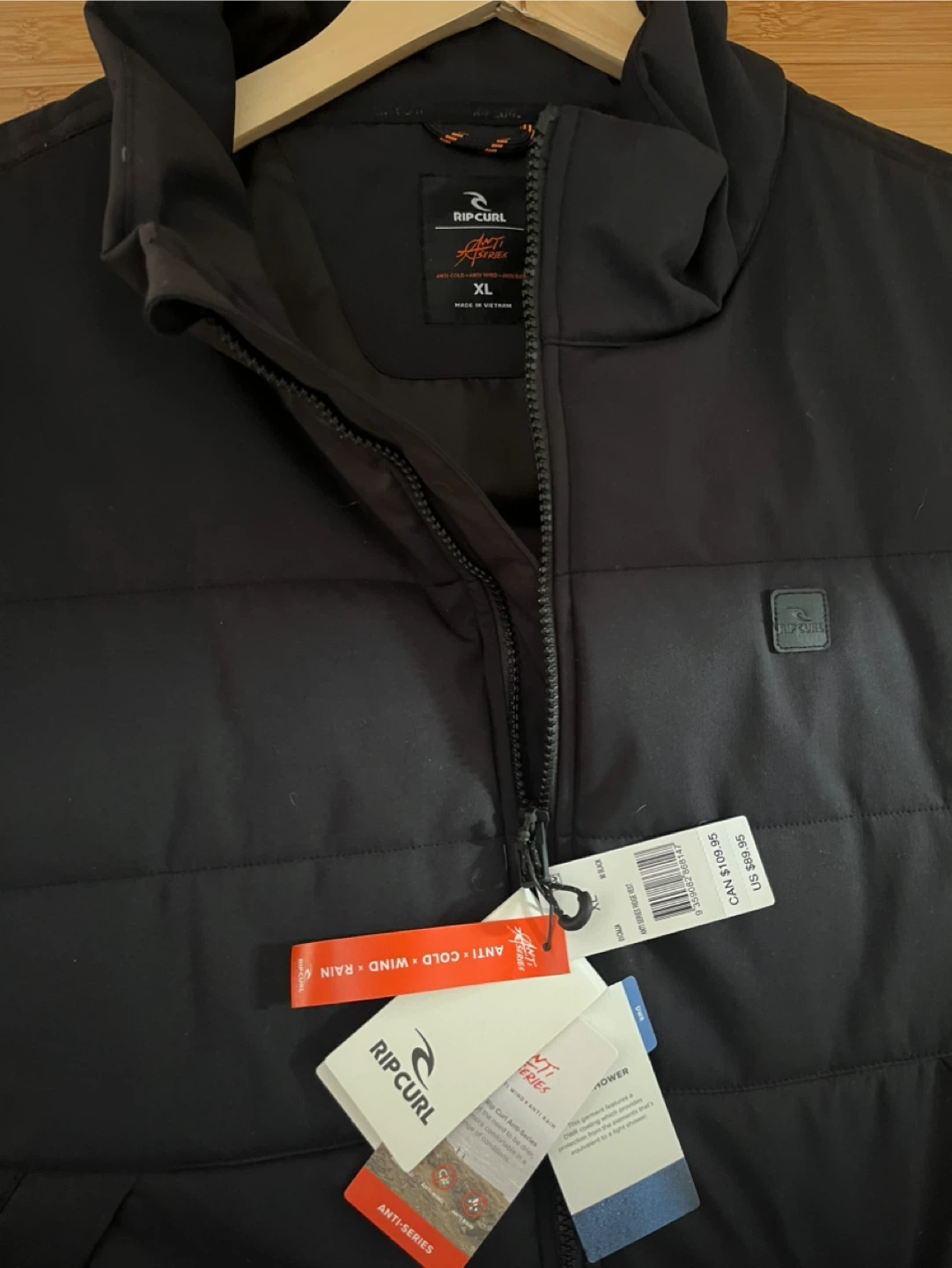 Rip Curl Anti-Series Ridge Vest - Black - XL - photo 2