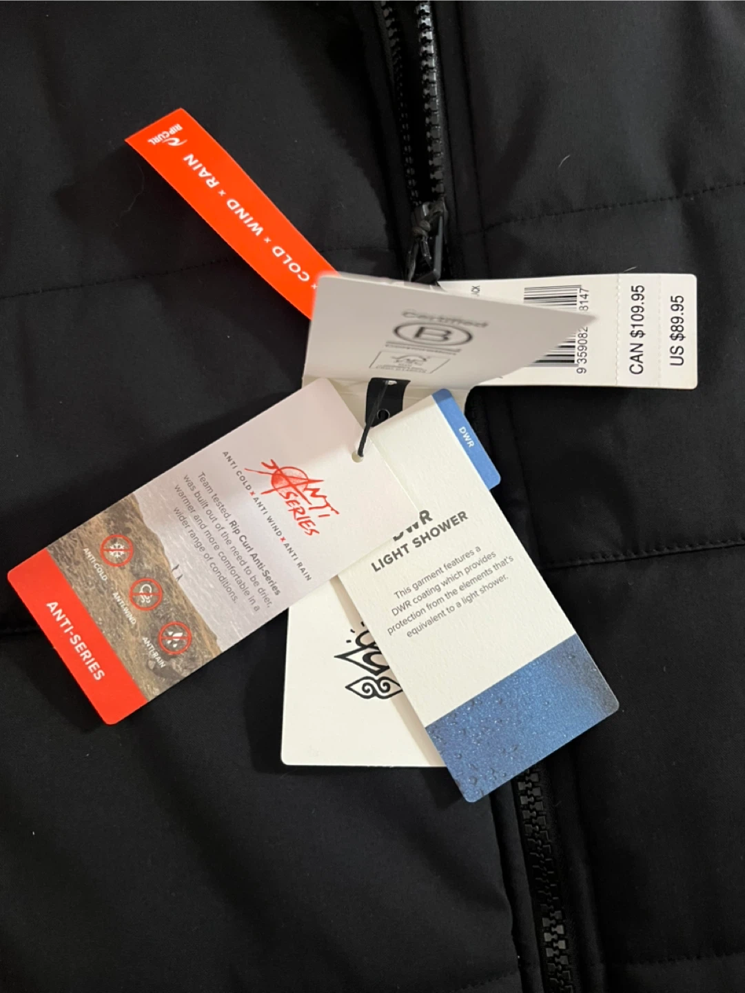 Rip Curl Anti-Series Ridge Vest - Black - XL - photo 3