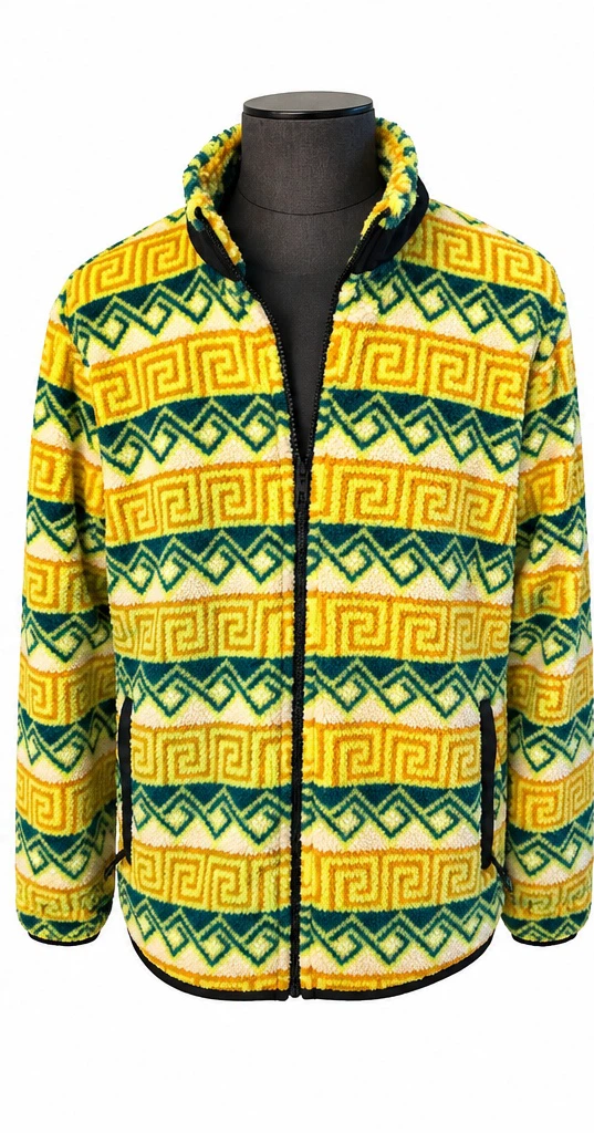 American Eagle Patterned Fleece Jacket