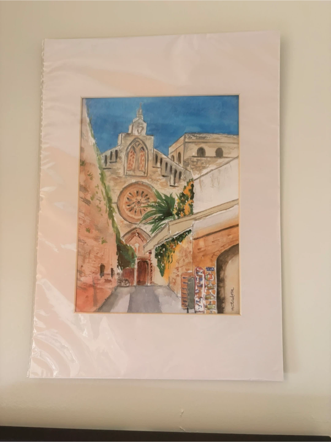 Watercolor Painting of Palma Cathedral