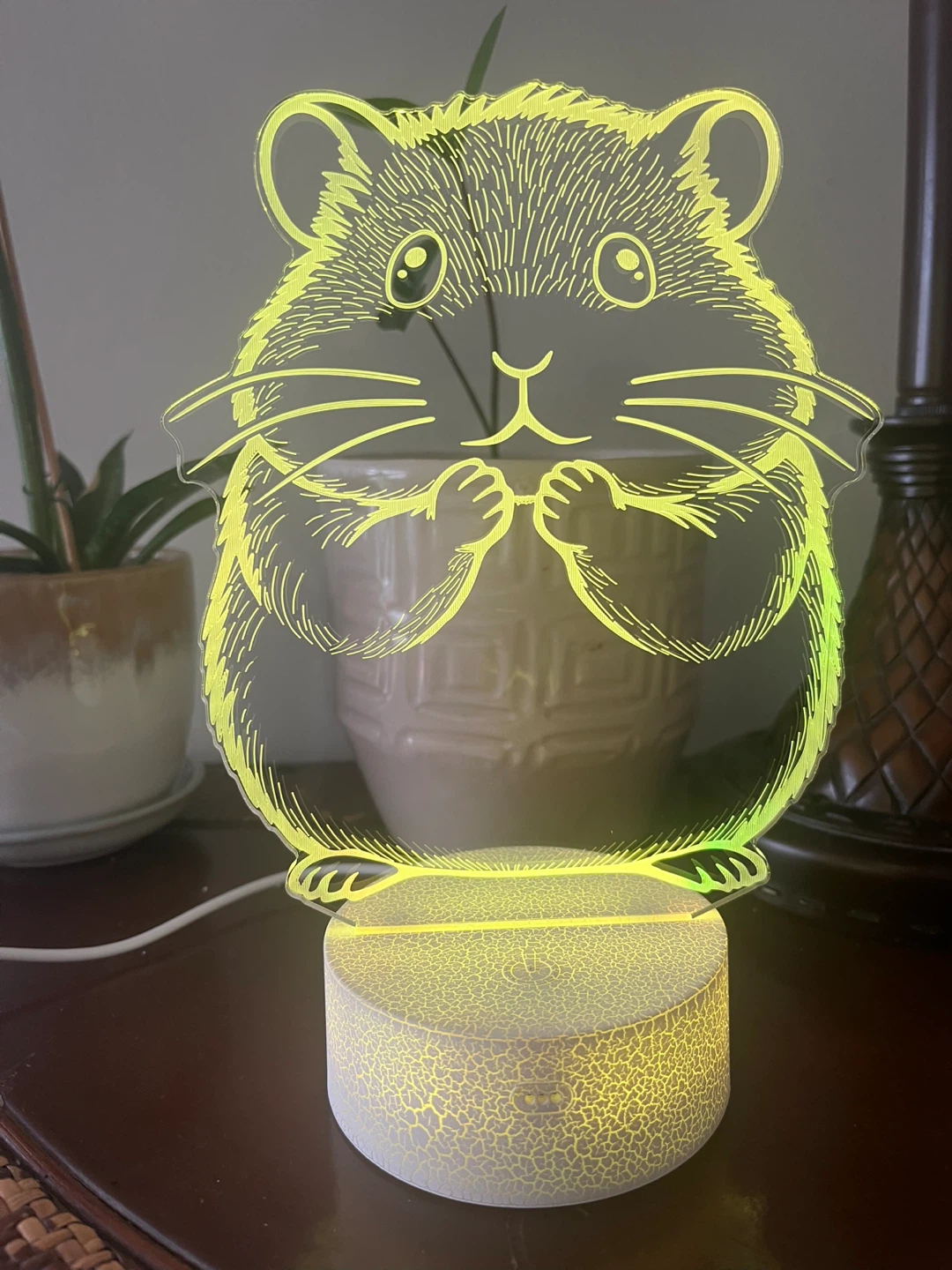 3D Hamster LED Illusion Lamp - photo 5