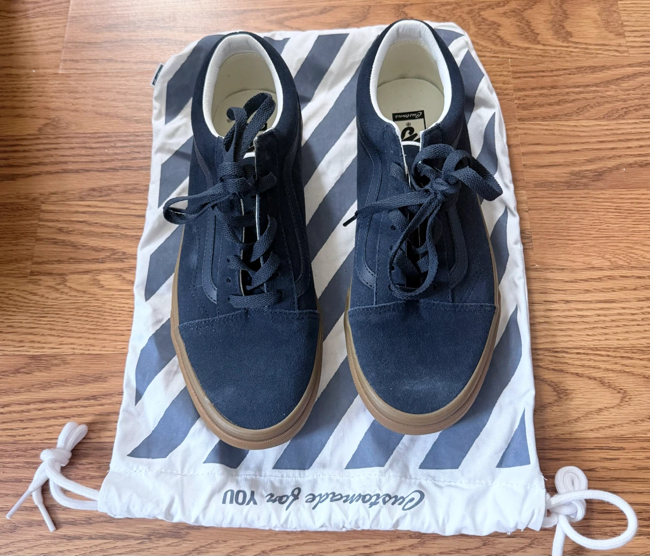 Vans Old Skool Customs Navy Suede Sneakers