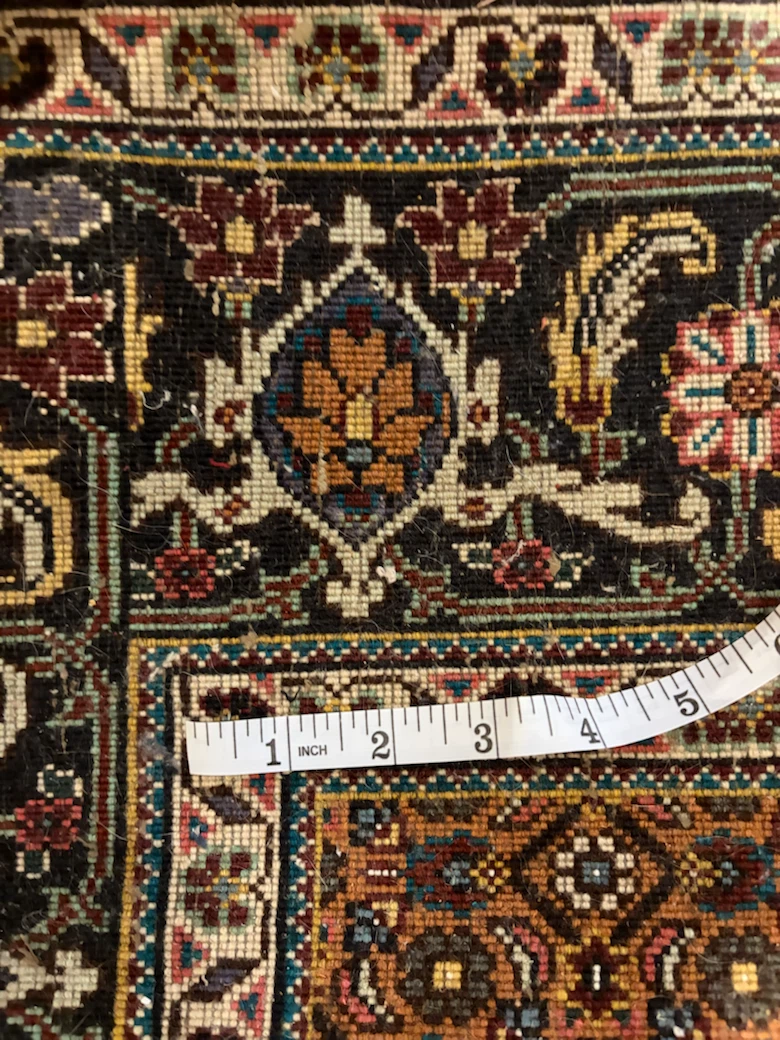 Authentic hand-knotted Persian Tabriz Wool and Silk Rug - photo 3