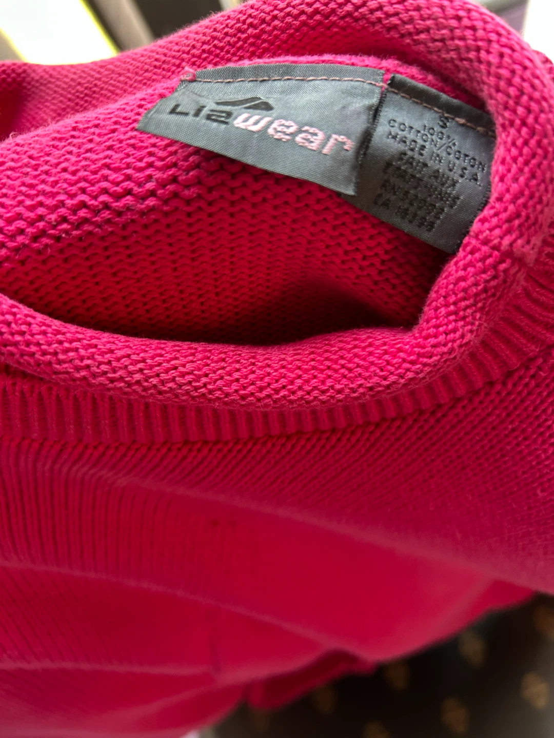 Retro Lizwear Hot Pink Cotton Sweater - photo 3