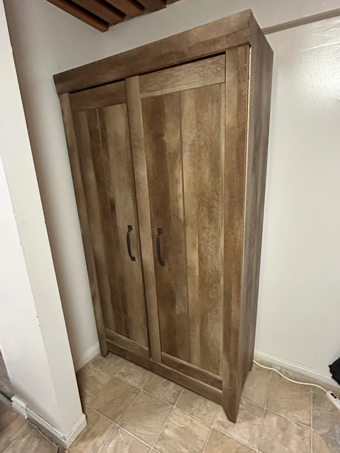 Rustic Wood Storage Cabinet