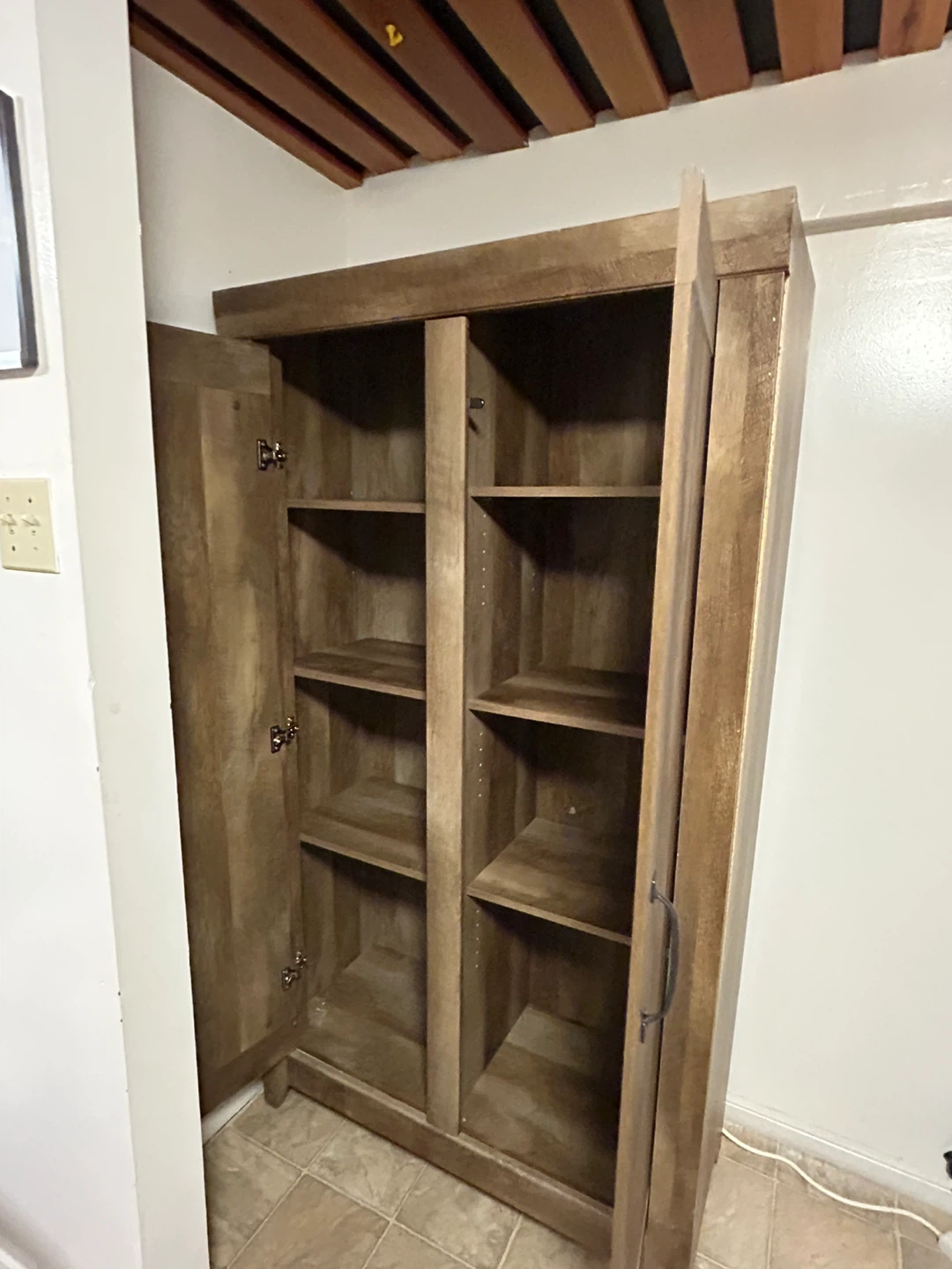 Rustic Wood Storage Cabinet - photo 2