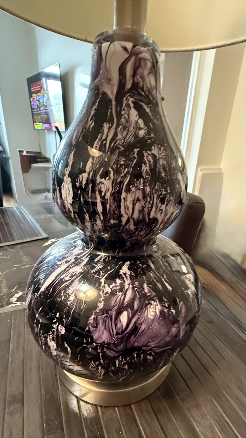 Marbled Glass Table Lamp - photo 2