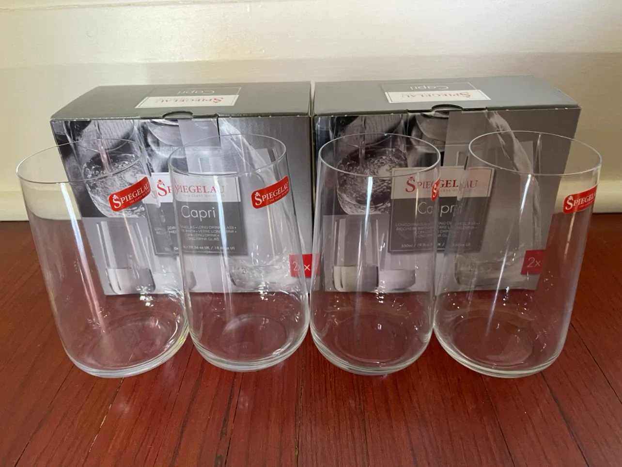 New SPIEGELAU Capri Drinking Glasses x 4 - photo 3