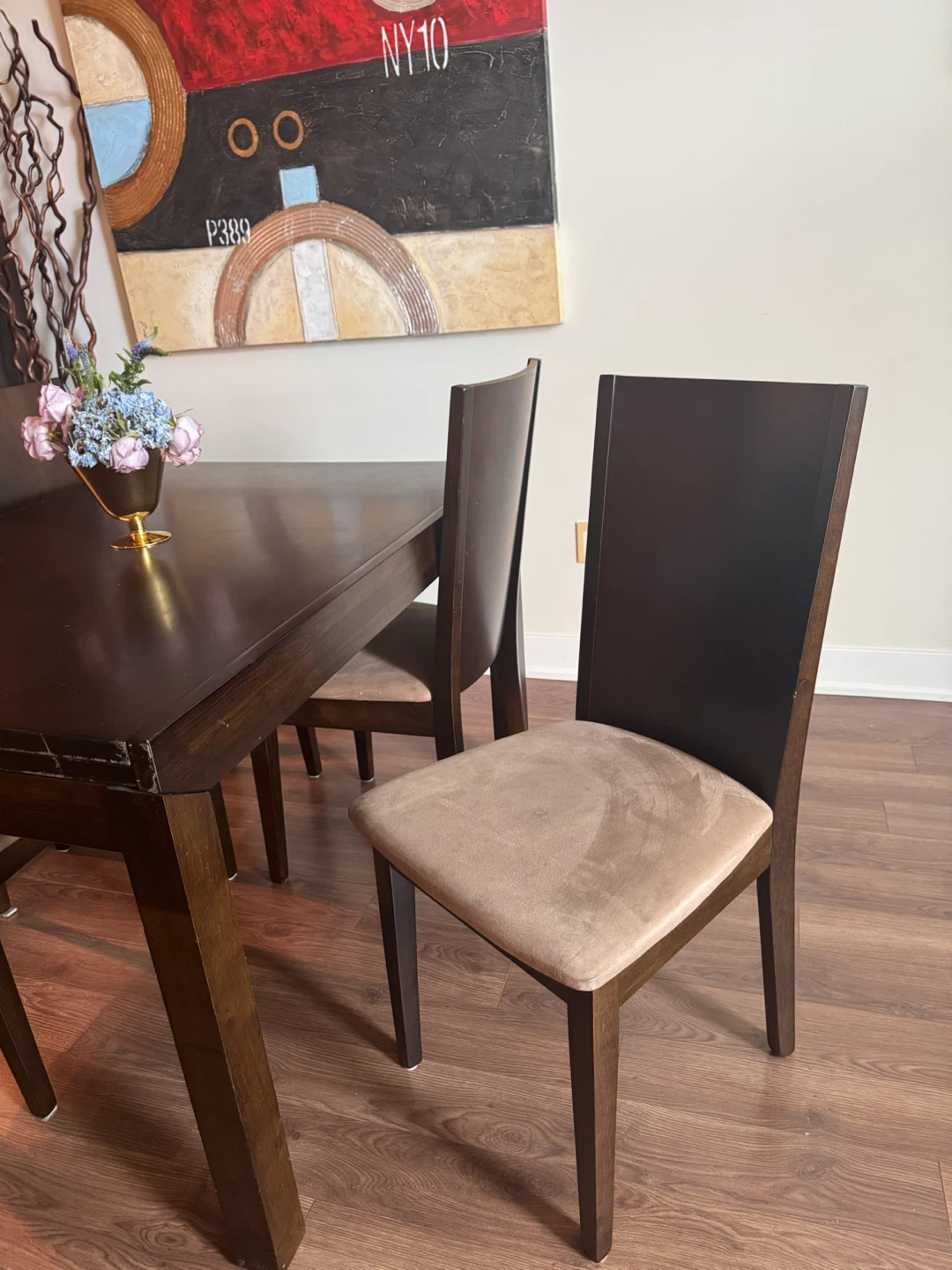 Classic Dark Brown Dining Table + 4 Chairs - photo 3