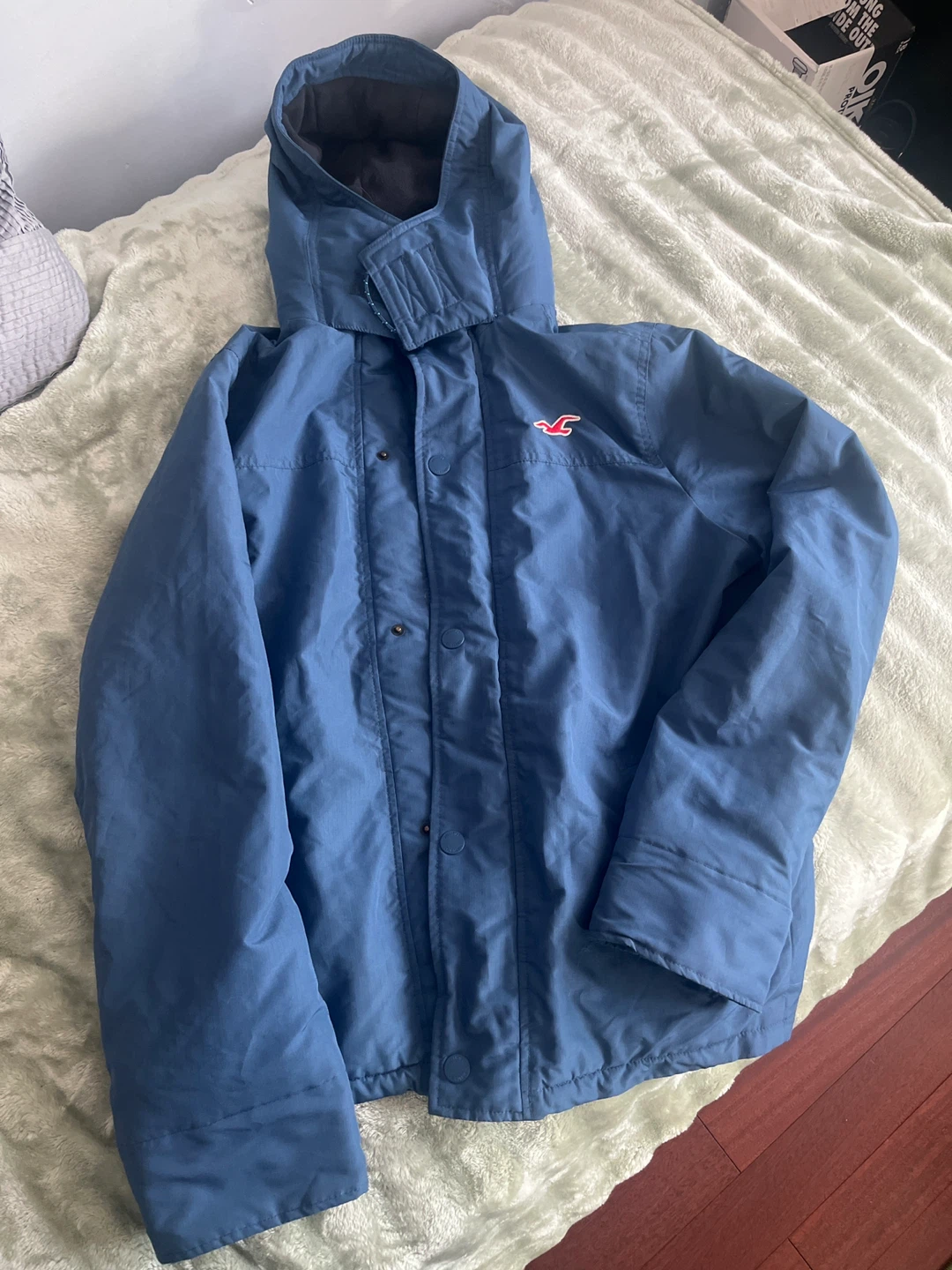 Hollister Blue Hooded Jacket
