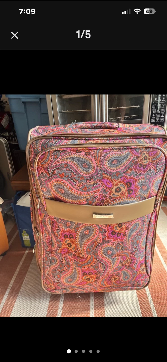 Anne Klein Paisley Rolling Suitcase