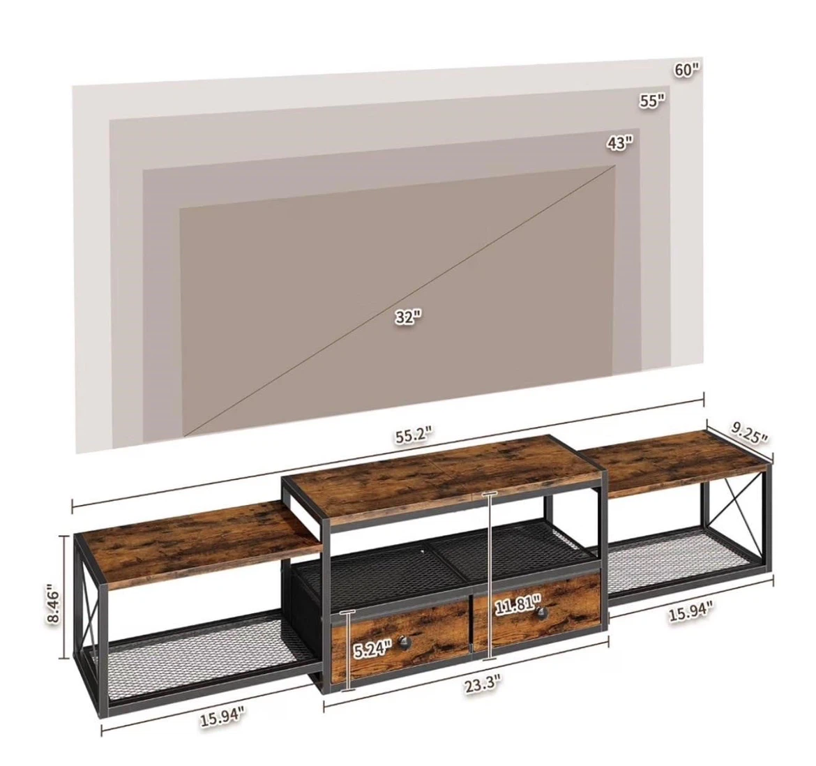 Floating TV Console Wall Shelf - photo 2