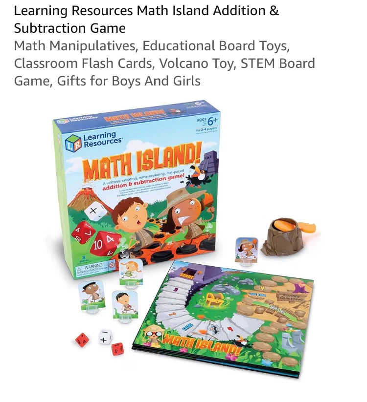 Cooperative game Math Island Addition & Subtraction Game