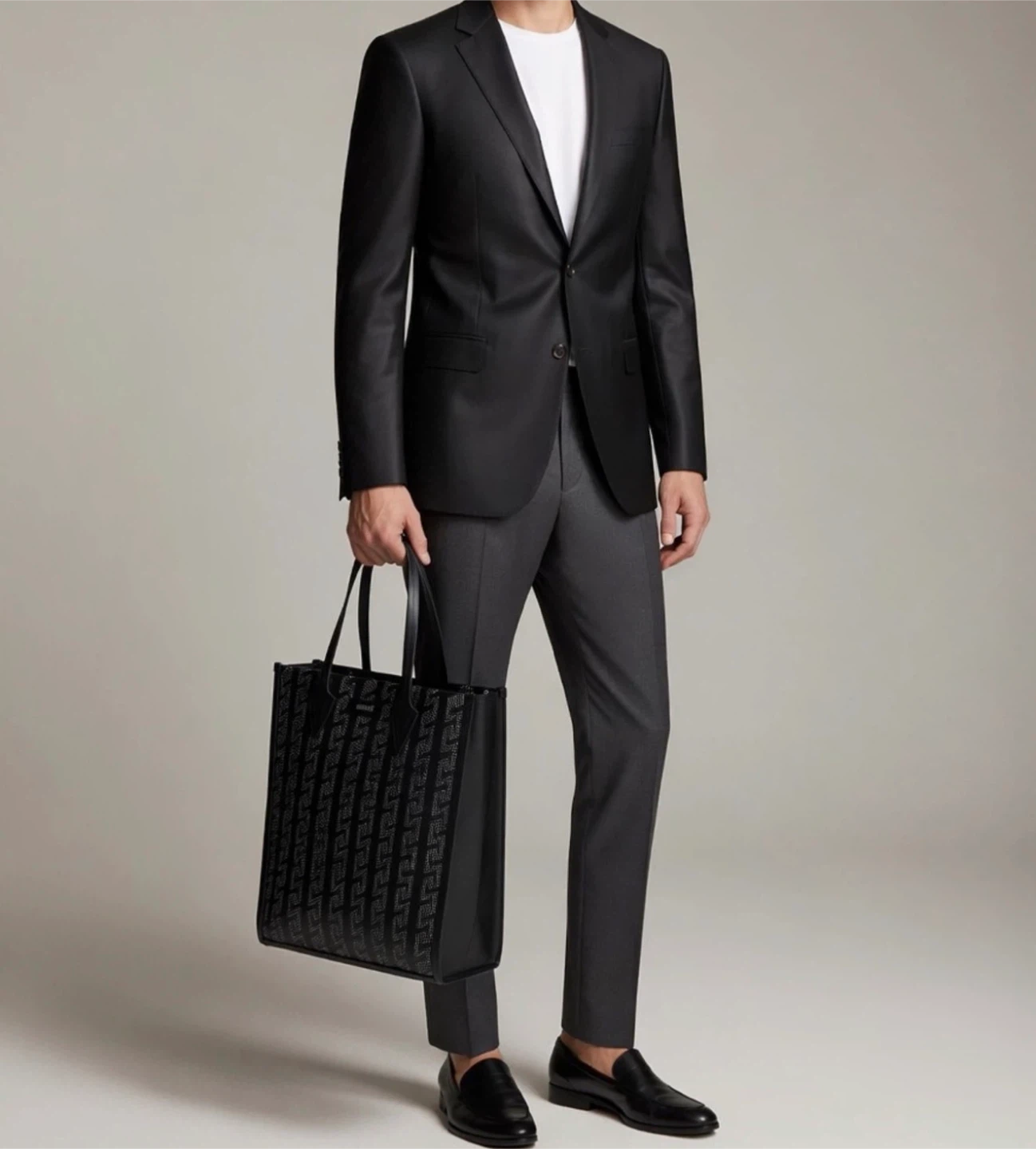 Versace Greca Studded Tote Bag - photo 5